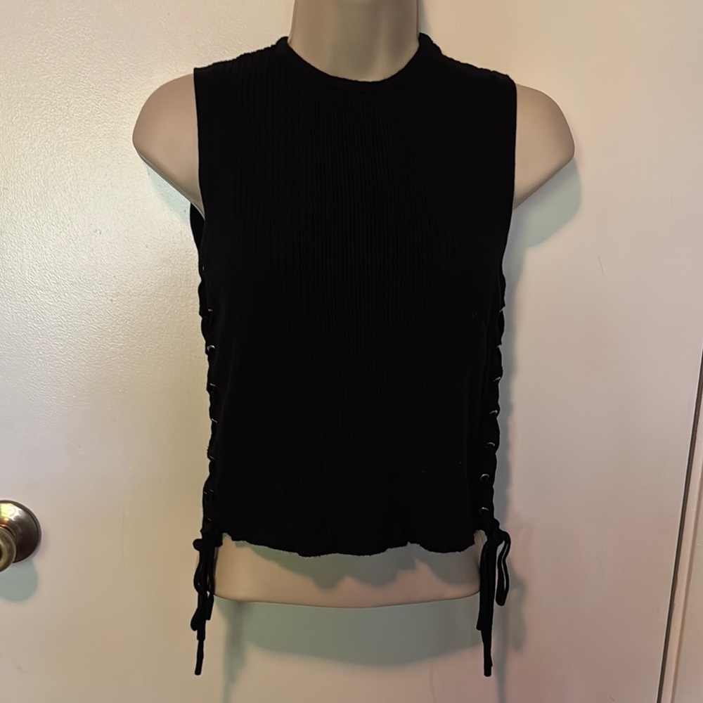 Zara black crop top